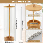 Clear Straw Holder Dispenser For Counter  Drinking Straw Organizer Container Wit