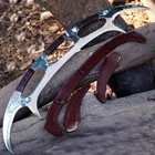 Handcrafted Klingon Bat   leth Replica     Curved Stainless Steel Fantasy Blade