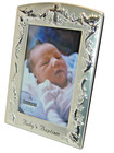 4  X 6  Malden  baby Baptism  Beautiful Silvertone Picture Frame Dove Christian