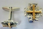 Sterling Silver Cuff Links Jerusalem Cross