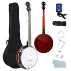 Full Size 5 String Right Handed Banjos Set With Closed Solid Sapele Back