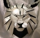 Lee Sands Vintage 22  Necklace Earrings Set Lion Head Inlay