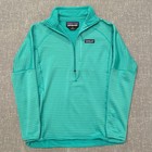 Patagonia R1 Pullover Womens Medium Fresh Teal Polartec Grid Fleece 40119 Waffle