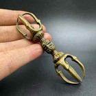 Old Tibet Tantra Buddhism Tibetan Bronze Dorje Phurpa Pestle Vajra Exorcism