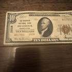 1929  10 National Currency First National Bank Of Braddock Pennsylvania Pa Note