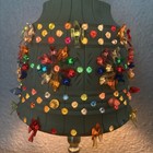 Vintage Retro Lawnware Lamp Boho Hippie Decor Colorful Birds Beaded 1960s-1970s