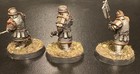 3 Armored Dwarf Miniatures     3d Printed     Painted   Based     Tabletop Ready