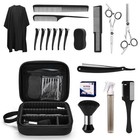 14pcs Hair Cutting Kit - Scissors  Barber Cape  Neck Duster Brush   Bag - Salon 
