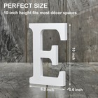 10 Inch Wooden Letter E For Wall Decor  Large Wood Standing Letters For Table   