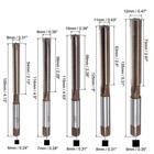 10pcs Metric Hand Reamers Set 3mm-12mm H7 Alloy Steel Reamer Bit Straight Flutes