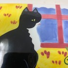 Vintage Tuxedo Cat Silhouette Tile Trivet Certified International Corp Kitchen