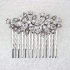 Gorgeous Clear Rhinestone Crystal Floral Hair Comb