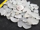 Genuine Beach Sea Glass Surf Tumbled White Clear Snow Good Well Frosted Small H6