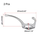 Dual Prong Coat Hooks Wall Mounted Towel Silver Hook 87mm X 29mm X 42mm 2pcs