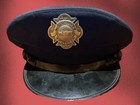 La County Fire Dept Engineer Cap     1930s   1940s Original Rare