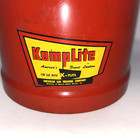 Vintage Kamplite Model Kfl-11 K-fuel Lantern Red With Original Glass Globe Vguc