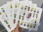 Total 100 Pcs First Class Letter Schulz Snoopy Charlie Brown Peanut 5 Sheets