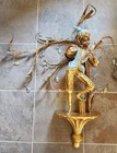 Gorgeous Italian Tole Pixie Fairy Sconce Set