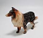 Vintage Standing Collie Dog Figurine Hand-painted Ceramic Japan 5  Tall Lassie