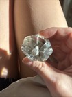 Small Vintage Antique Glass Cabinet Knob  scratched Corners 