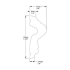 Orac Decor P8030 Polyurethane Panel chair Rail Moulding - Size Options