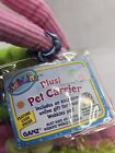Webkinz Plush Pet Carrier  Pink   Lime Green- Sealed Code- Stained Interior