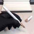 High Grade Inherit Series White - Rose Gold Clip Medium Nib Fountain Pen No Box