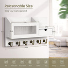 Key And Mail Holder For Wall  Mail Organizer Wall Mount With 6 Hooks And Storage