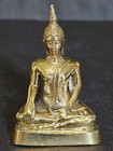 Thai Vintage Bronze Gilded Blessed Temple Buddha Statue 8cm High  From Sukhothai