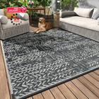Montvoo Outdoor Rug Waterproof-patio Mat 5x8 5  X 8   rectangular   Grey