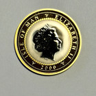 2000 Isle Of Man 1 2 Crown Ft  Queen Elizabeth Ii  Proof