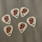 6 X Rolling Stones Guitar Picks  1999 2000 2002 2003 2005 2013 Tongue Plectrum