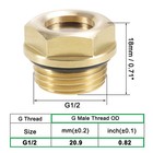 Oil Sight Glass G1 2 Male Threaded Brass Air Compressor Fittings With O-ring
