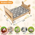 Midollarle Rabbit Guinea Pig Folding Pet Bed With Mat