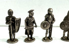 Lot X8 Knights - Miniature Pewter Medieval Fantasy Figurines 1 75  H Approx