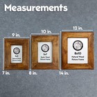 Rustic Brown Wooden Picture Frame - 4x6  Horizontal Or Vertical  Glass Insert   