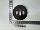 Y10290 Tsuba Iron Japanese Sword Guard Japan Samurai Katana Antique Koshirae Edo
