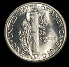 1943-s Mercury Dime Gem Bu Fsb Super Frosty Lustrous Blast White-svn568