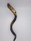 Kudu Yemenite Shofar Horn Kosher Polished Israel 40 -42  Hand Painted Lion   Bag