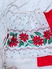 Lot Of 3 Vtg Christmas Aprons 50s 60s Half Apron Poinsettia Candle Hostess Retro