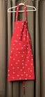 Crate And Barrel Red Polka Dot Bib Apron Cotton With Front Pocket