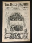 Complete 1874 Daily Graphic Illustrated Large Newspaper Advertising 4 9 Vg exc