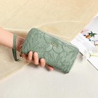 Women Clutch Double Zip Around Credit Card Holder Leather Women s Large Capacity