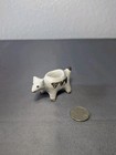 Antique Vintage Old Primitive Acoma Pottery Small Miniature Cow Animal Pottery