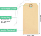 Blank Manila Shipping Tags With Elastic String -  120 Pcs Strung Cardstock Paper