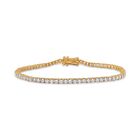 1 Ctw G Si Gia Authenticated 4-prong Lab Grown Diamond Tennis Bracelet 14k Gold
