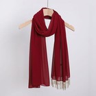 Women s Chiffon Tassel Scarf Muslim Headscarves Long Hijab Shawl High-quality