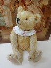 One Blonde German Antique Steiff Teddy Bear Dated About 1920 Button With Long F