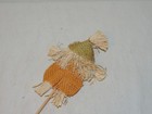 Lot Of 6 Scarecrow Flowerpot  Floral Arraingment Wood Stake Picks craft 