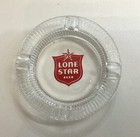 Lone Star Beer Ashtray Clear Glass With Red Logo San Antonio Tx Vintage